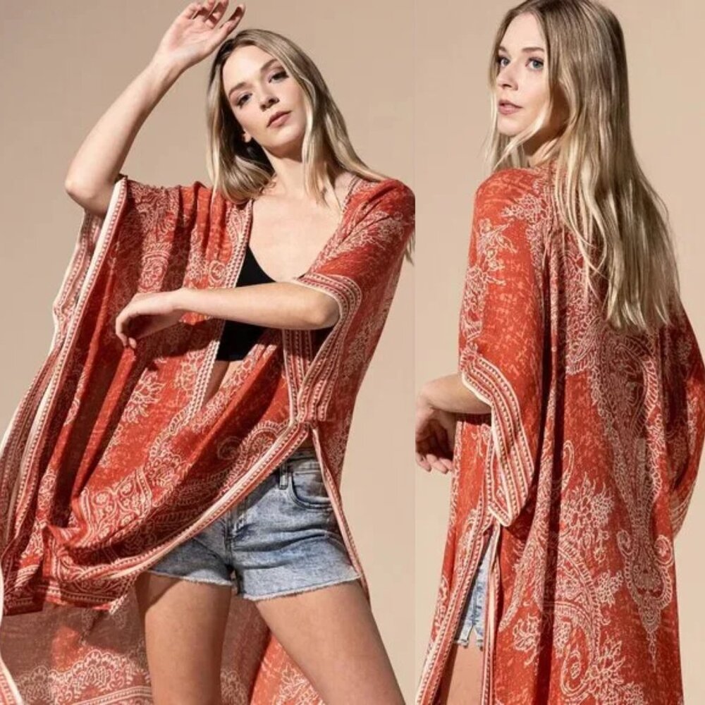 Isla Dreamy Damask & Paisley Kimono